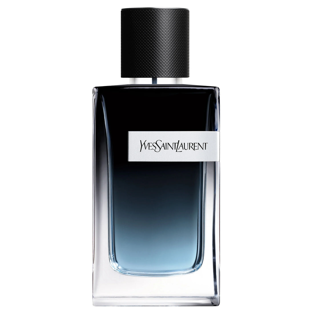 Yves Saint Laurent perfume bottle with gradient design on a white background