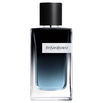 Yves Saint Laurent perfume bottle with gradient design on a white background